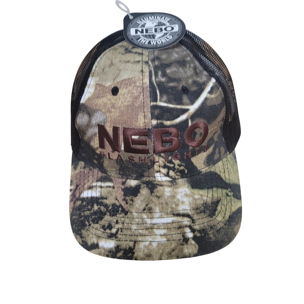 Nebo Flashlights Camo Trucker Hat Mens Mesh Snapback Baseball Cap Camouflage NEW